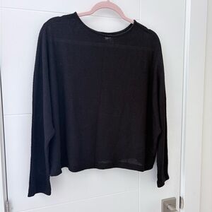 Elegant Black Women's Bat Wing Sweater